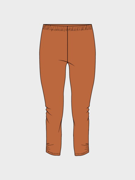 Picture of ND6510 GIRLS THERMAL FLEECY AMBER BROWN LEGGINGS